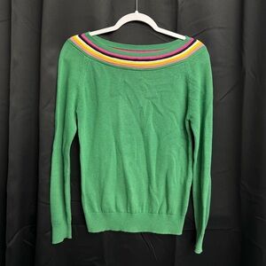Boden Green Cotton Crewneck Sweater size 2